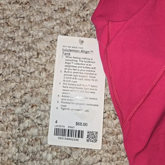 NWT Lululemon Align Tank Women's Size 4 - Picture 6 of 7